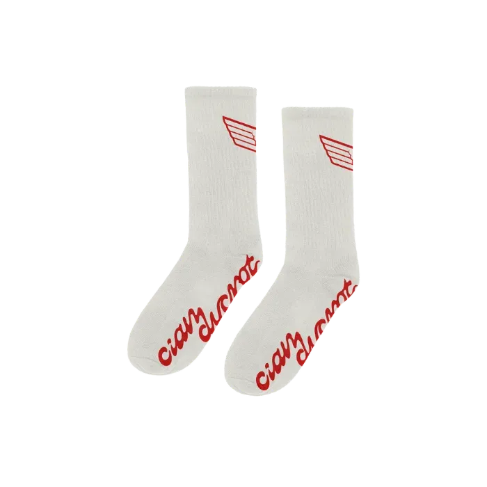 Cian Ducrot Little Dreaming calzini bianchi unisex in cotone