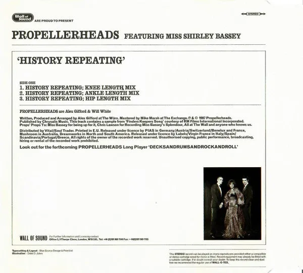 Propellerheads Shirley Bassey History Repeating CD singolo