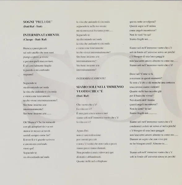 Raf Sogni È Tutto Quello Che C'È CD synth-pop