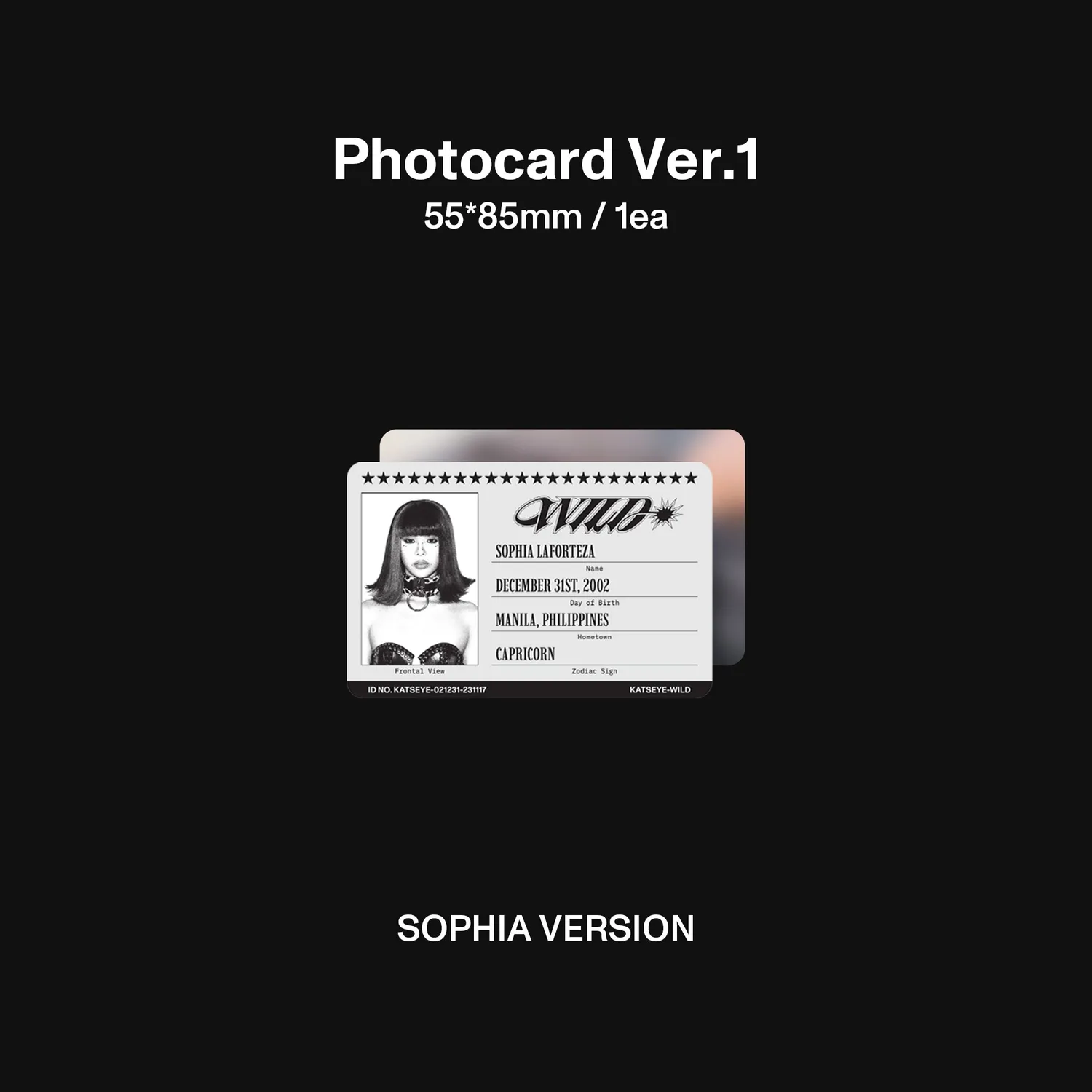 KATSEYE WILD Sophia ver. CD con photobook