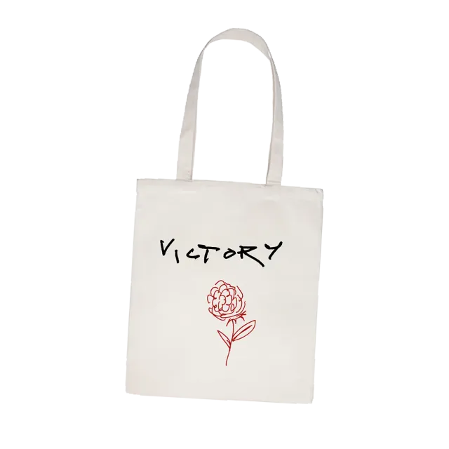 Victory Tote Bag Shopper Cotone Bio Stampa