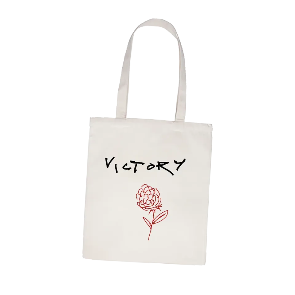 Victory Tote Bag Shopper Cotone Bio Stampa