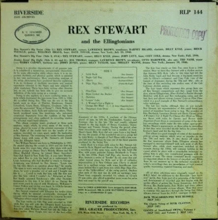 Rex Stewart Ellingtonians LP mono jazz condizioni VG+