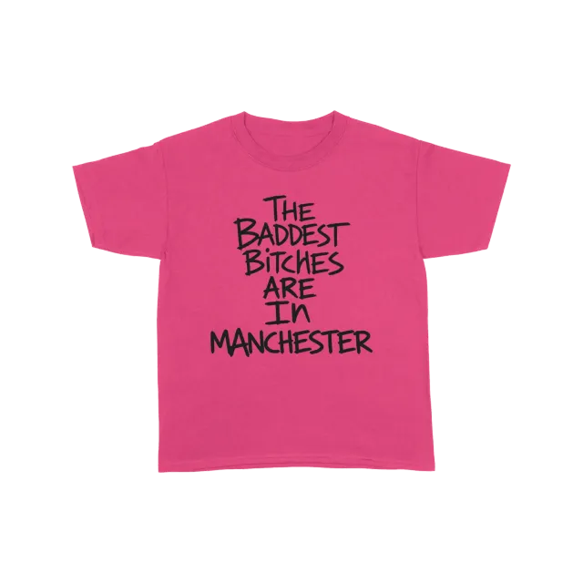 Polydor Baddest Bitches Manchester t-shirt rosa unisex