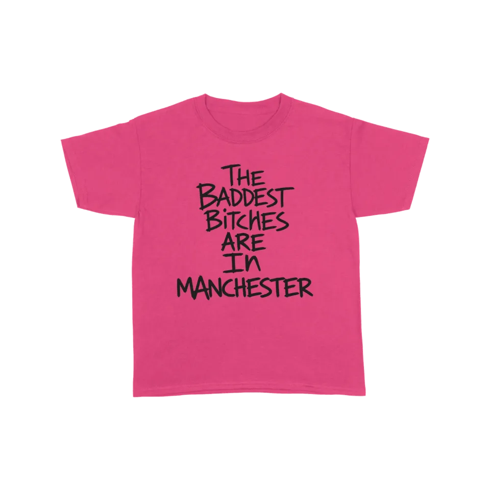 Polydor Baddest Bitches Manchester t-shirt rosa unisex