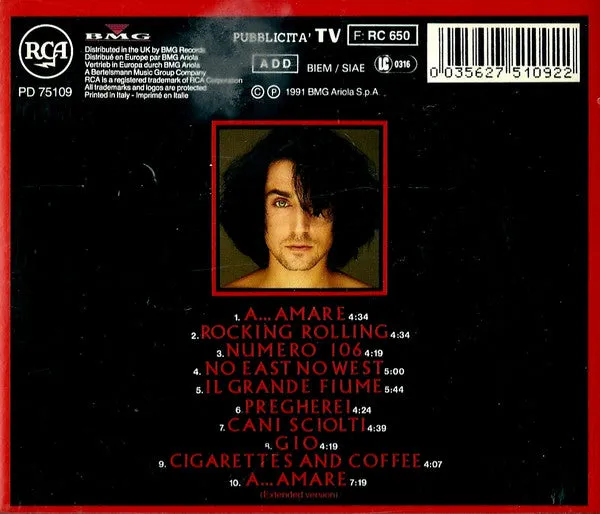 Scialpi Neroe CD album pop rock 1991