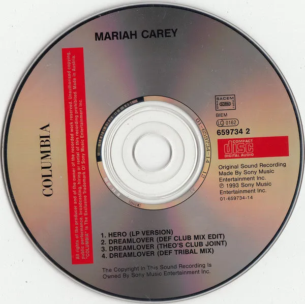Mariah Carey Hero CD maxi remix 1993