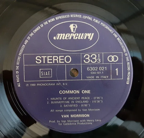 Van Morrison Common One vinile LP 1980 usato