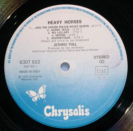 Jethro Tull Heavy Horses LP Album Vinile VG+ Folk