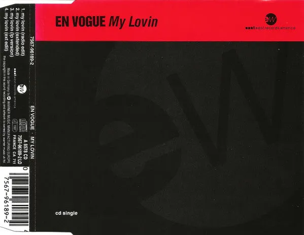 En Vogue My Lovin CD singolo VG+ new jack swing