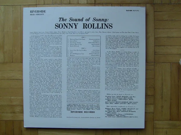 Sonny Rollins The Sound of Sonny LP mono Mint