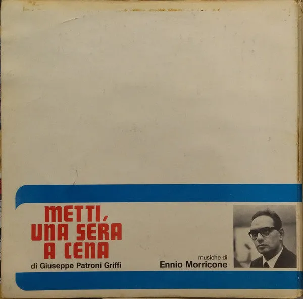 Morricone Nicolai Metti Una Sera A Cena vinile LP colonna sonora