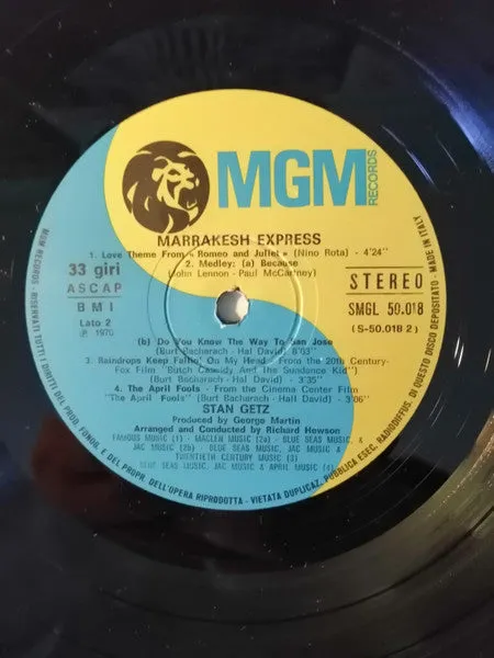 Stan Getz Marrakesh Express LP jazz contemporaneo
