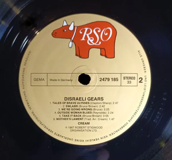 Cream Disraeli Gears LP vinile ristampa tedesca blues rock