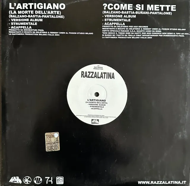 Vibrarecords Razzalatina LArtigiano 12" vinile singolo strumentale