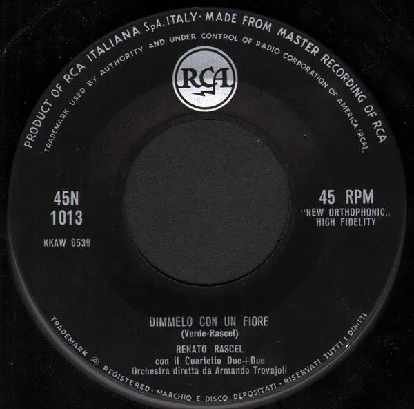 Renato Rascel Romantica 45 giri 7" mono 1959