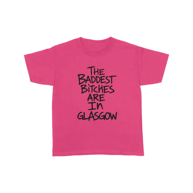 Polydor Baddest Bitches Glasgow t-shirt rosa taglia L
