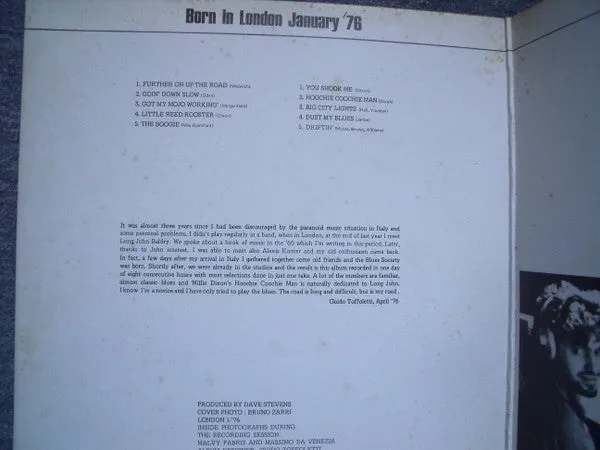 Guido Toffoletti Born In London January '76 LP promo