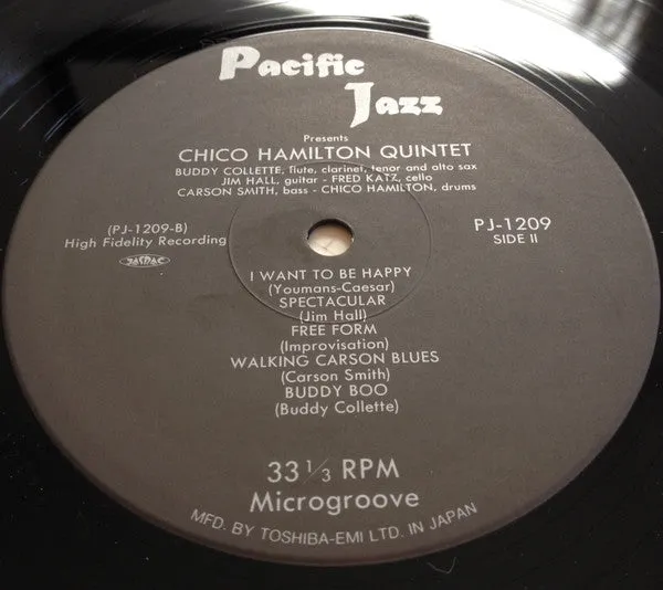 Chico Hamilton Quintet omonimo vinile LP mono Japan
