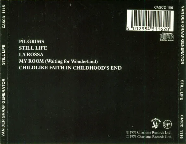 Van Der Graaf Still Life CD Album Ristampa Usato Prog