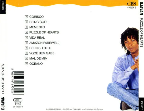 Djavan Puzzle Of Hearts CD album latin 1989