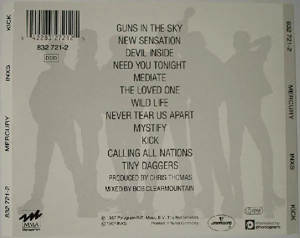 INXS Kick CD 1987 synth pop PDO Mercury