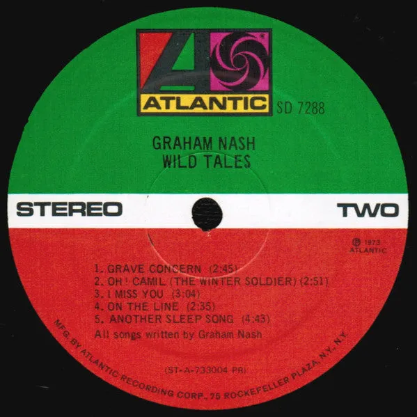 Graham Nash Wild Tales LP album promo 1973