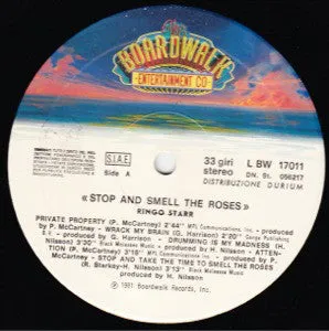 Ringo Starr Stop And Smell The Roses vinile LP pop rock