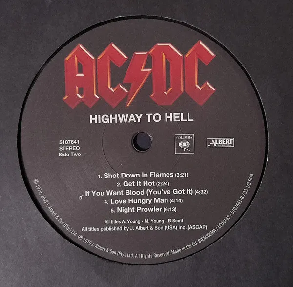 AC/DC Highway To Hell vinile LP 180g remaster