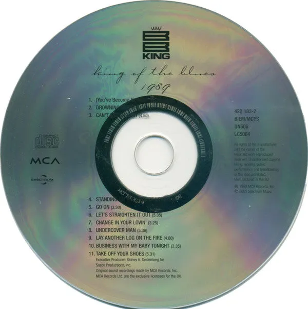 B.B. King King Of The Blues CD album chicago blues