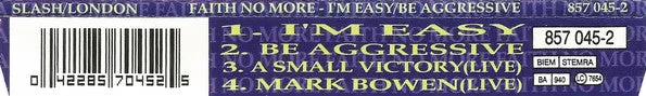 Faith No More I'm Easy Be Aggressive CD singolo usato