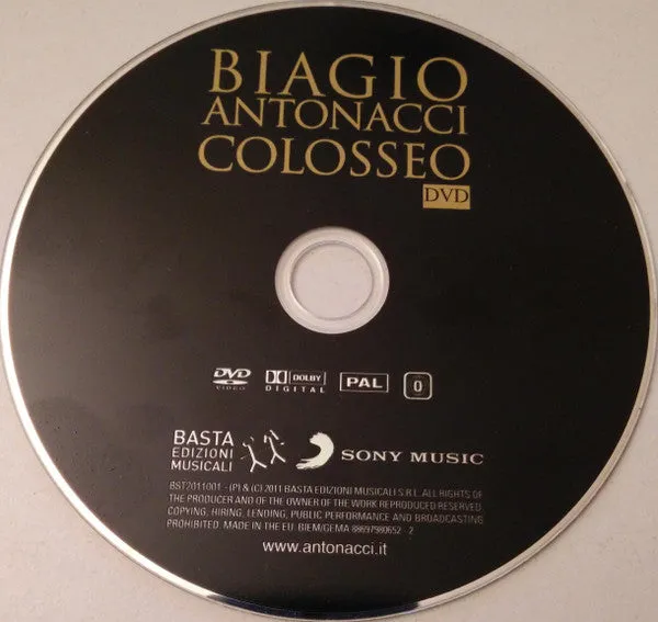 Biagio Antonacci Colosseo CD + DVD live pop VG+
