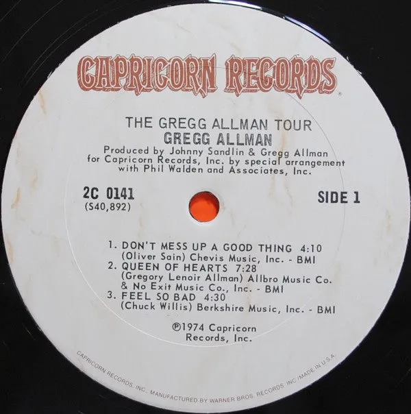 Gregg Allman The Gregg Allman Tour doppio vinile 2xLP