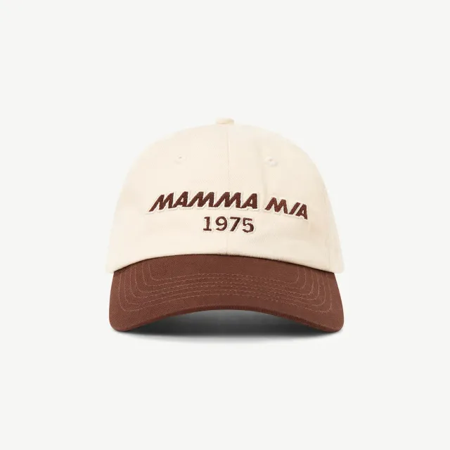 Mamma Mia Retro Cap cappellino marrone ricamo