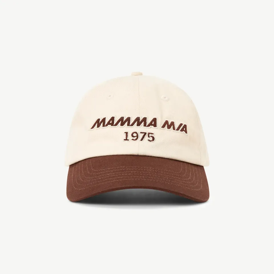 Mamma Mia Retro Cap cappellino marrone ricamo