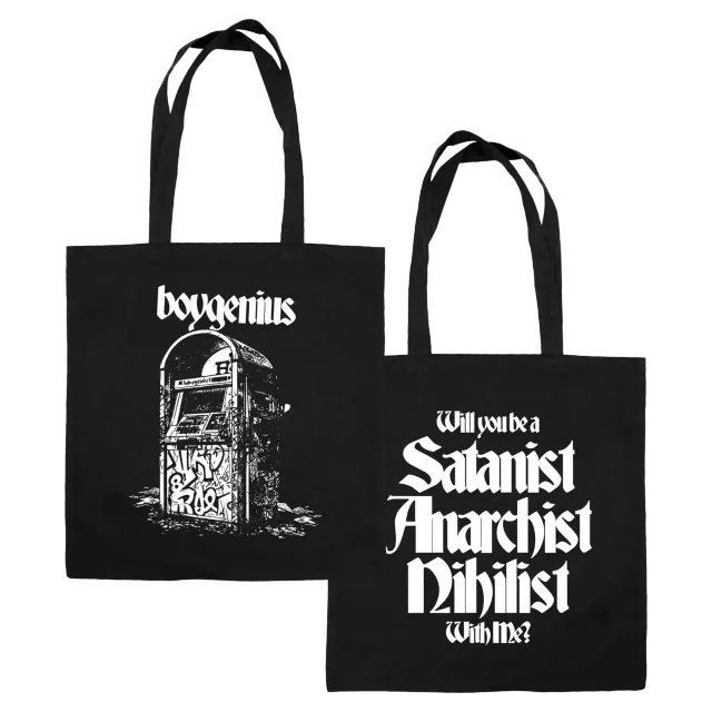 Satanist Tote Bag shopper tela cotone stampe fronte retro
