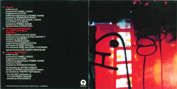 U2 The Fly CD singolo 1991 experimental mix 3 brani