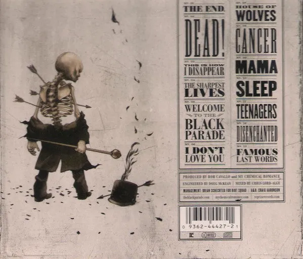 My Chemical Romance The Black Parade CD album white emo