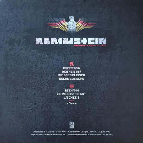 Rammstein Bizarre Festival 1996 vinile LP live non ufficiale