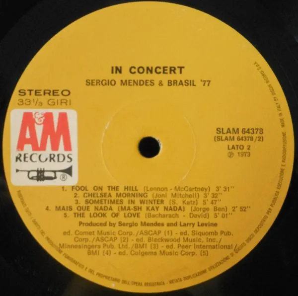 Sergio Mendes Brasil 77 In Concert vinile LP
