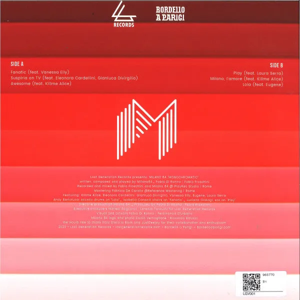 Milano 84 Monochromatic vinile 12" EP + CD italo-disco