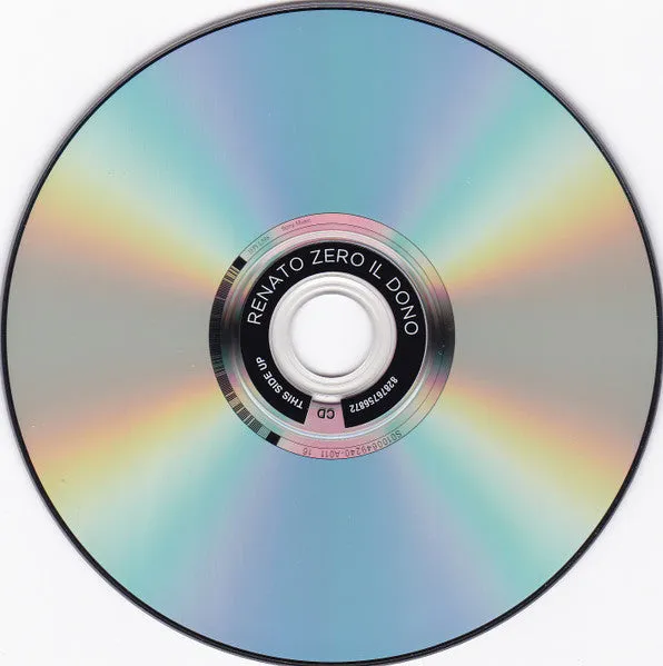 Renato Zero Il Dono DualDisc CD+DVD lato doppio