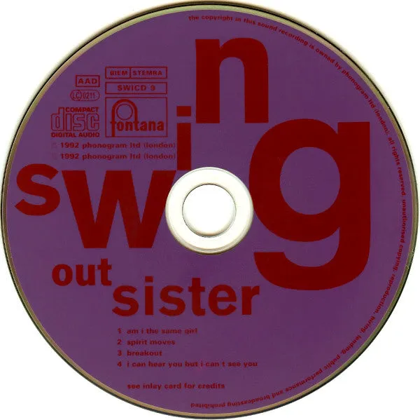 Swing Out Sister Am I The Same Girl CD single VG+