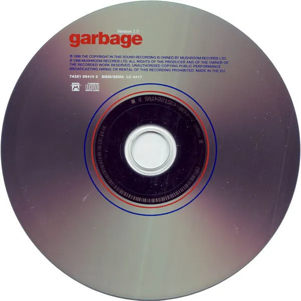 Garbage Version 2.0 CD usato VG+ rock alternativo