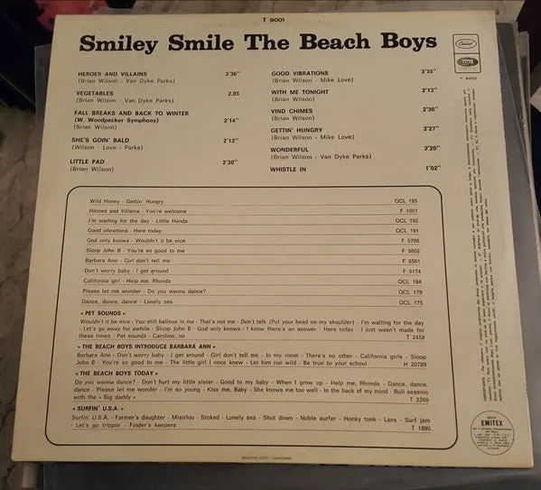 Beach Boys Smiley Smile vinile LP NM stampa Italy