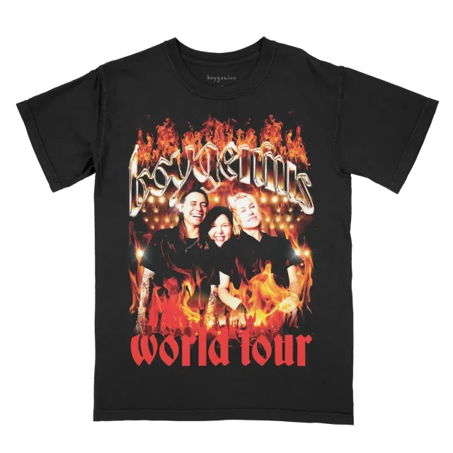 World Tour shopper tela cotone stampe fronte retro
