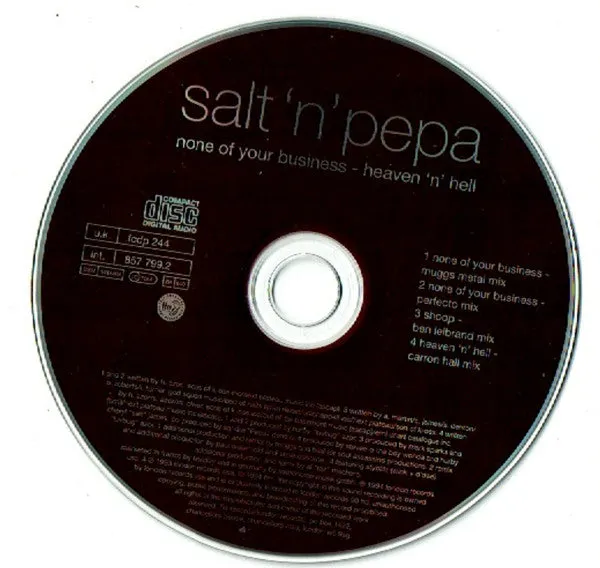 Salt'N'Pepa None Of Your Business CD singolo VG+