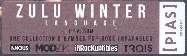 Zulu Winter Language CD Album Card Sleeve 2012