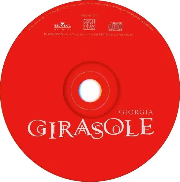 Giorgia Girasole CD album 1999 usato pop rock