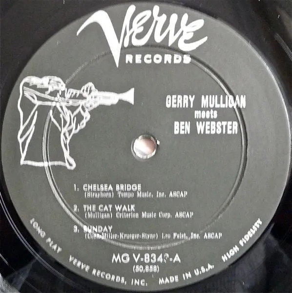 Gerry Mulligan Ben Webster LP mono 1960 vinile jazz usato